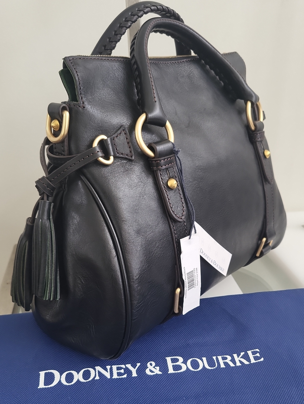NWT! Dooney & Bourke Florentine* Medium/Regular Satchel In Black/Black - Picture 15 of 16